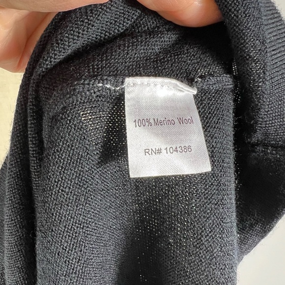 GARNET HILL Merino Wool Black Long Sleeve Dress Womens Medium - Picture 5 of 7